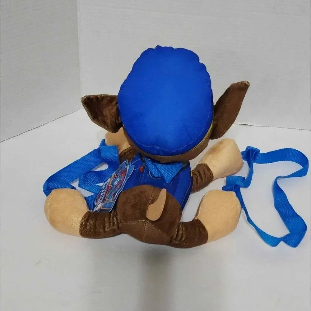 Paw Patrol Chase Plush Backpack Blue Police Dog Adjustable Nickelodeon NWT